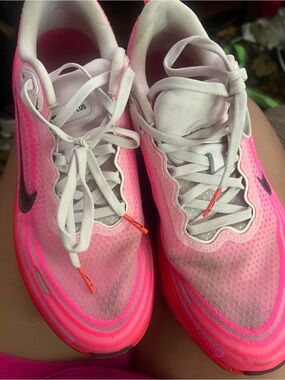 Nike Women's Neon Pink and White Running Shoes